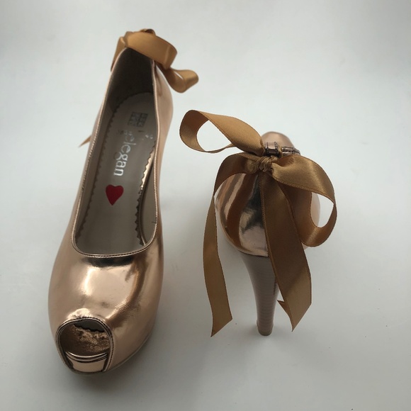 HANDMADE COPPER LEATHER WOMAN HEELS - Picture 3 of 4